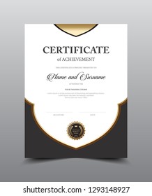 Certificate layout template design. Luxury and Modern style, vector illustration artwork.