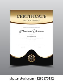 Certificate layout template design. Luxury and Modern style, vector illustration artwork.