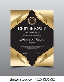 Certificate layout template design. Luxury and Modern style, vector illustration artwork.