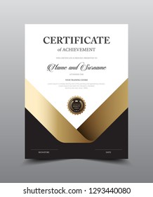 Certificate layout template design. Luxury and Modern style, vector illustration artwork.