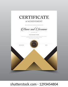 Certificate layout template design. Luxury and Modern style, vector illustration artwork.