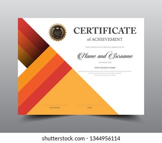 Certificate layout template design, Luxury and Modern style, vector illustration artwork