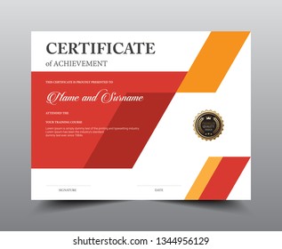 Certificate layout template design, Luxury and Modern style, vector illustration artwork
