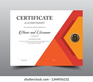 Certificate layout template design, Luxury and Modern style, vector illustration artwork