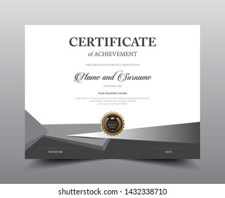 Certificate layout template design. Luxury and Modern style, vector illustration artwork.