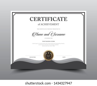 Certificate layout template design. Luxury and Modern style, vector illustration artwork.