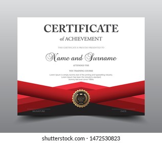 Certificate layout template design, Luxury and Modern style, vector illustration artwork.