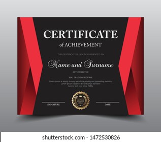 Certificate layout template design, Luxury and Modern style, vector illustration artwork.