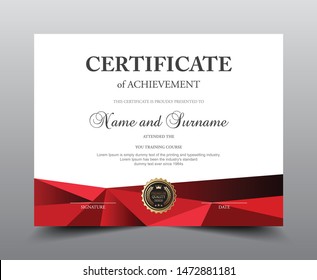 Certificate layout template design, Luxury and Modern style, vector illustration artwork.