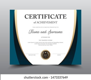 Certificate layout template design, Luxury and Modern style, vector illustration artwork.