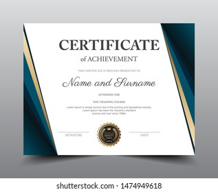 
Certificate layout template design. Luxury and Modern style, vector illustration artwork.
