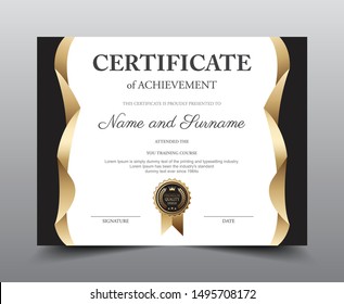 Certificate layout template design. Luxury and Modern style, vector illustration artwork.