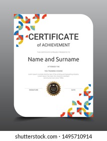 Certificate layout template design. Luxury and Modern style, vector illustration artwork.
