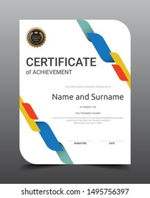 Certificate layout template design. Luxury and Modern style, vector illustration artwork.