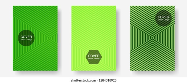 Certificate layouts vector graphic design set. Music placards. Halftone lines annual report templates. Scientific style mix. Flat lines shapes backgrounds for certificate layout.