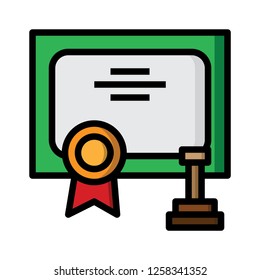 Certificate learning icon