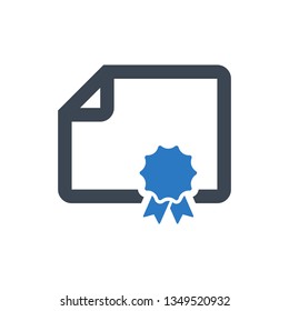 Certificate, Licence icon