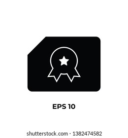 Certificate, Licence icon Vector Design