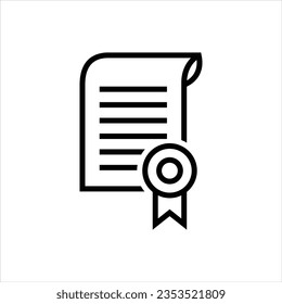 Zertifikat-Lizenz-Preis-Vektorsymbol