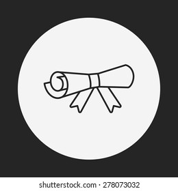 Certificate line icon