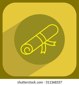 Certificate line icon