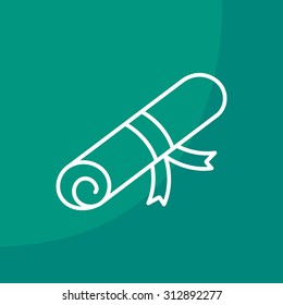Certificate line icon