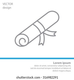 Certificate line icon