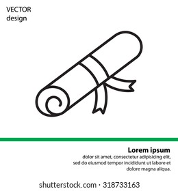 Certificate line icon