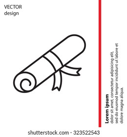 Certificate line icon