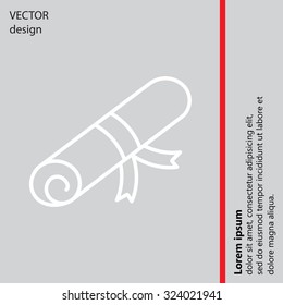 Certificate line icon