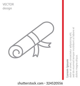 Certificate line icon