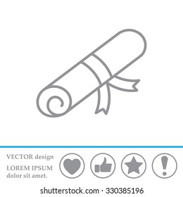 Certificate line icon