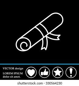 Certificate line icon