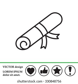 Certificate line icon