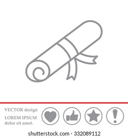 Certificate line icon
