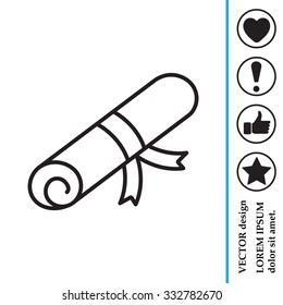 Certificate line icon