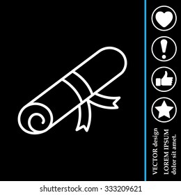 Certificate line icon