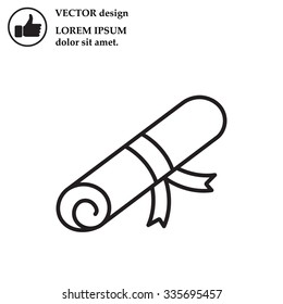 Certificate line icon