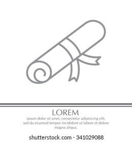 Certificate line icon