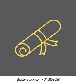 Certificate line icon