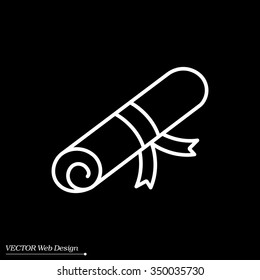 Certificate line icon