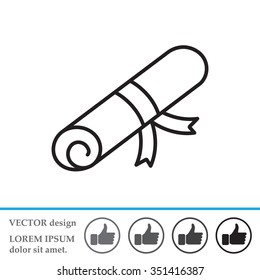 Certificate line icon