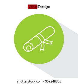 Certificate line icon