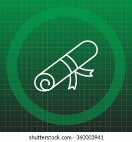 Certificate line icon