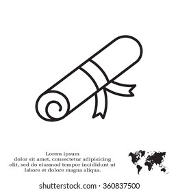 Certificate line icon