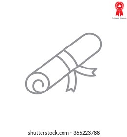 Certificate line icon