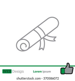Certificate line icon