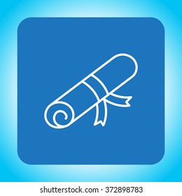 Certificate line icon