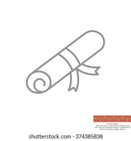 Certificate line icon