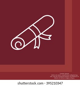 Certificate line icon